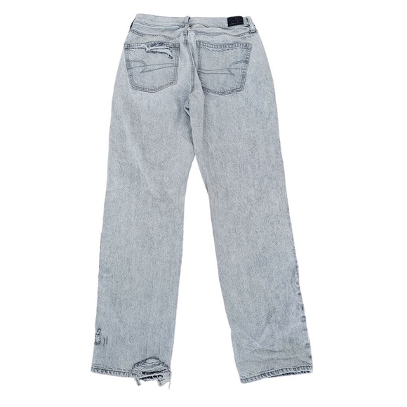 American Eagle Ripped '90s Straight Jean  haze grey size 4 - Picture 5 of 13